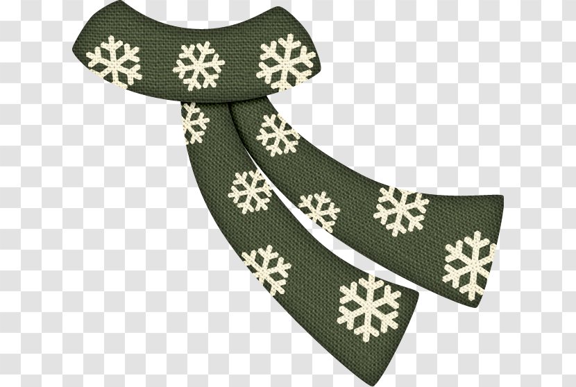 Snowflake Green Scarf - Printing - Print Transparent PNG