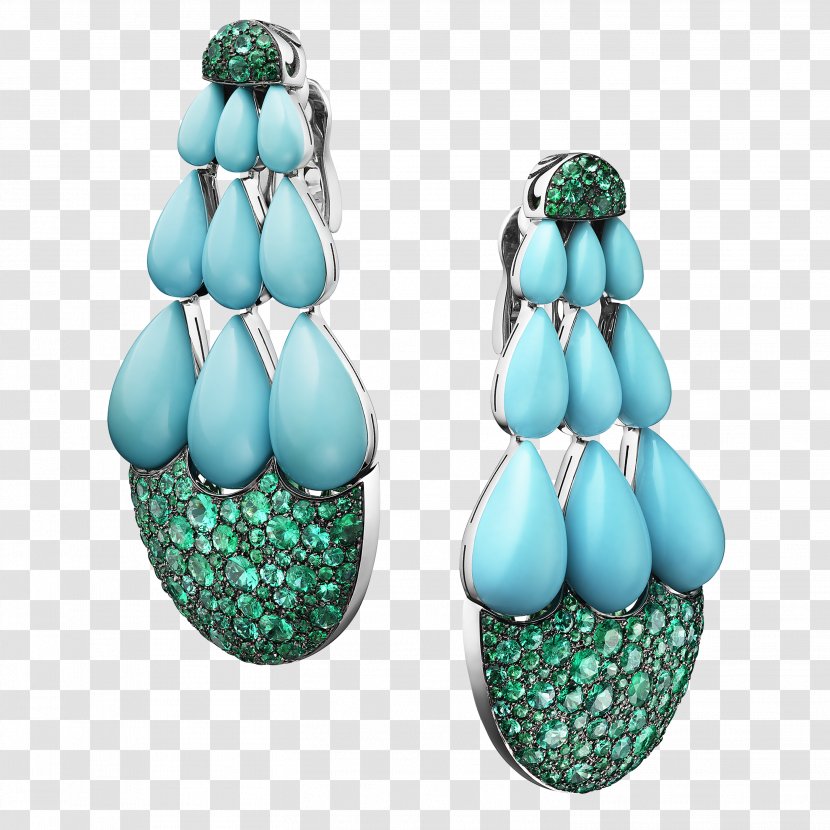 Earring Jewellery De Grisogono Necklace - Turquoise - Earrings Transparent PNG
