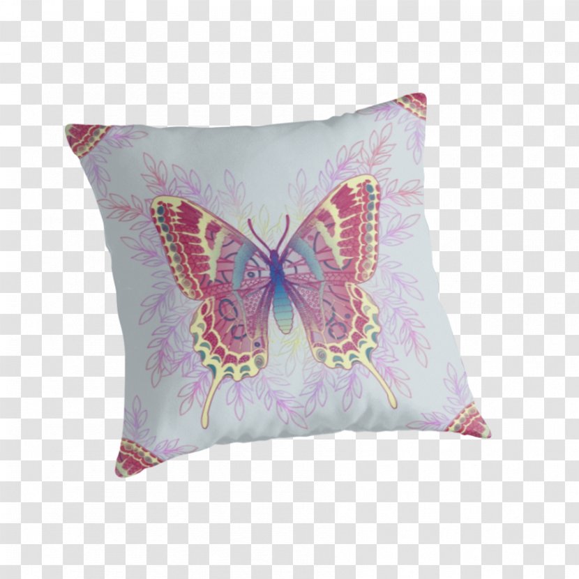 Throw Pillows Cushion Purple Map - Moths And Butterflies - Pillow Transparent PNG