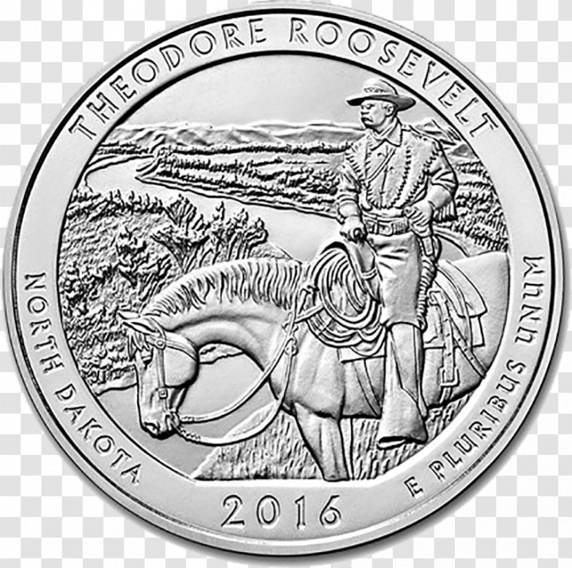 Theodore Roosevelt National Park Cumberland Gap Historical Little Missouri River Harpers Ferry Medora - Currency - Silver Coin Transparent PNG