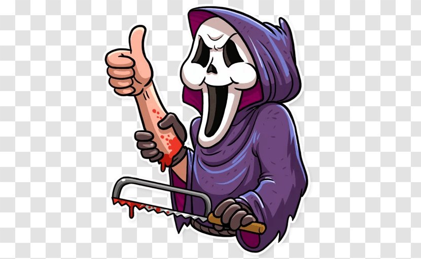 Telegram Scream Sticker Film Grauen - Cartoon Transparent PNG