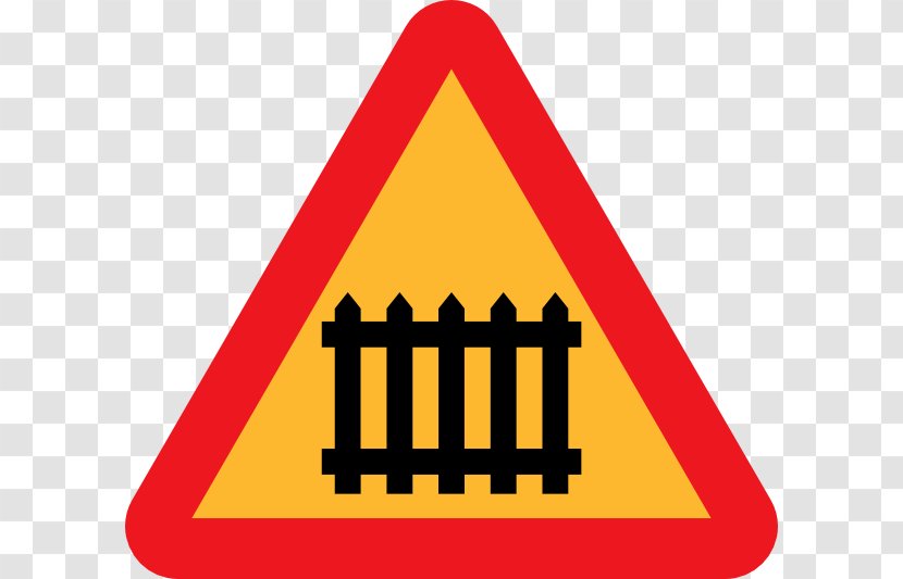 Rail Transport Traffic Sign Tram Level Crossing Pedestrian - Side Road - Gate Transparent PNG