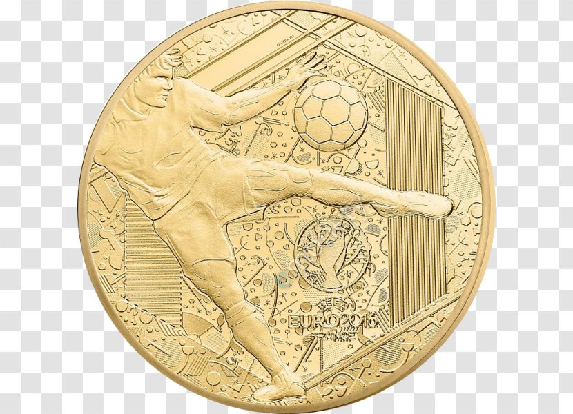 Coin Gold The UEFA European Football Championship France Bronze Medal - Uefa Transparent PNG