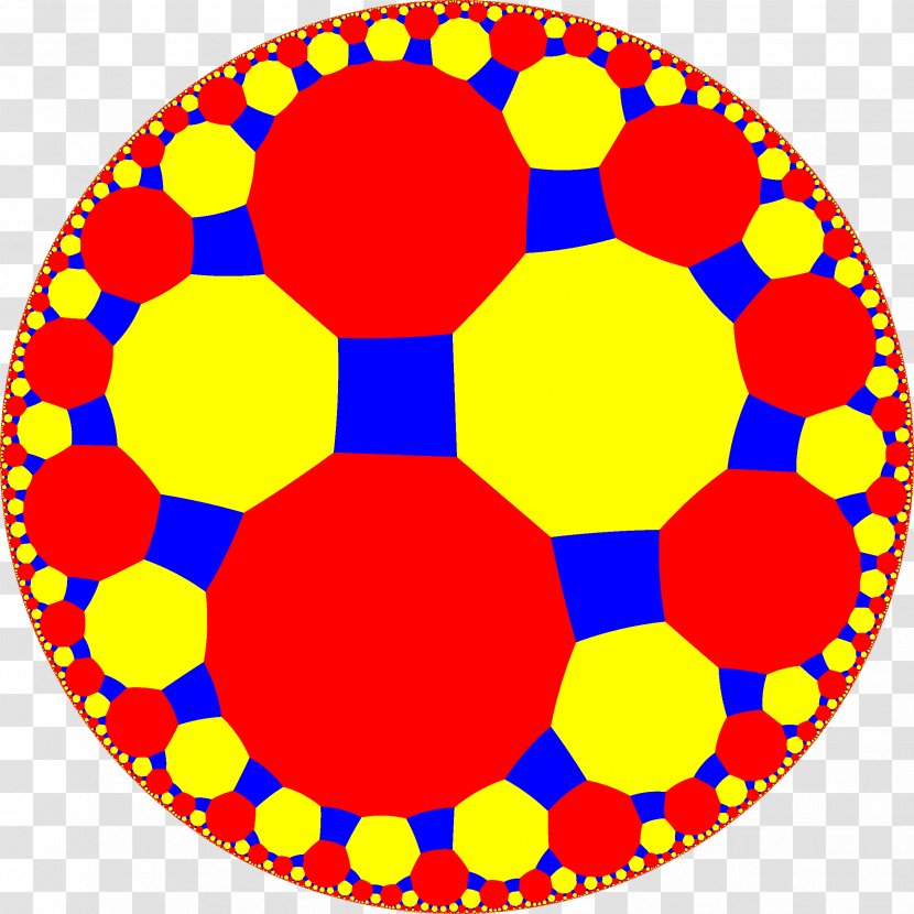 Tessellation Circle Regular Polygon Hyperbolic Geometry Uniform Tilings In Plane - Hexagon Transparent PNG