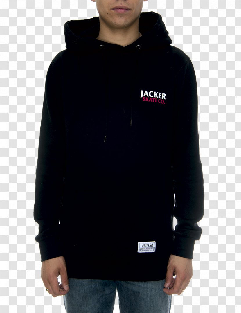 Hoodie T-shirt Sweater Crew Neck - Black Denim Jacket Transparent PNG