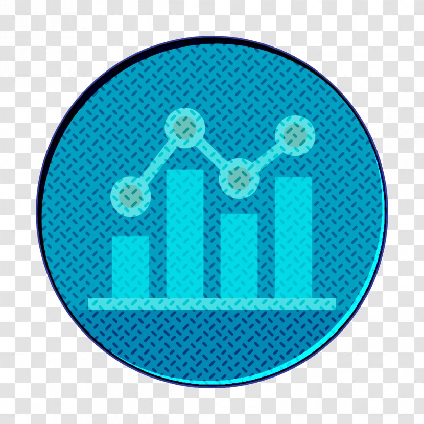 Analytics Icon Reports And - Electric Blue - Teal Transparent PNG