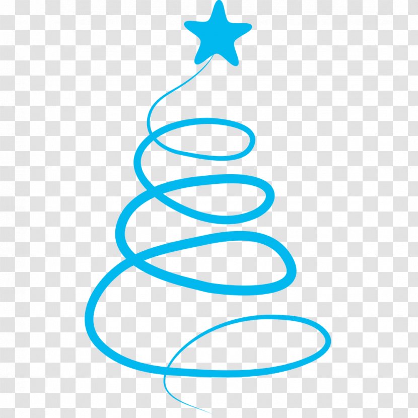 Christmas Tree Line Drawing - Decoration Holiday Ornament Transparent PNG