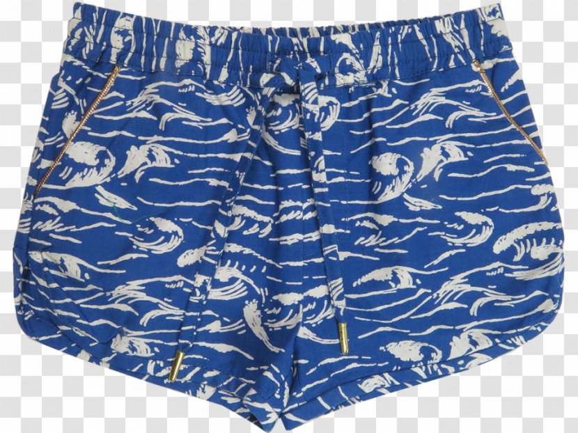 Swim Briefs Trunks Underpants Swimsuit - Cartoon - Blue Plumeria Pull Image Printing Free Transparent PNG