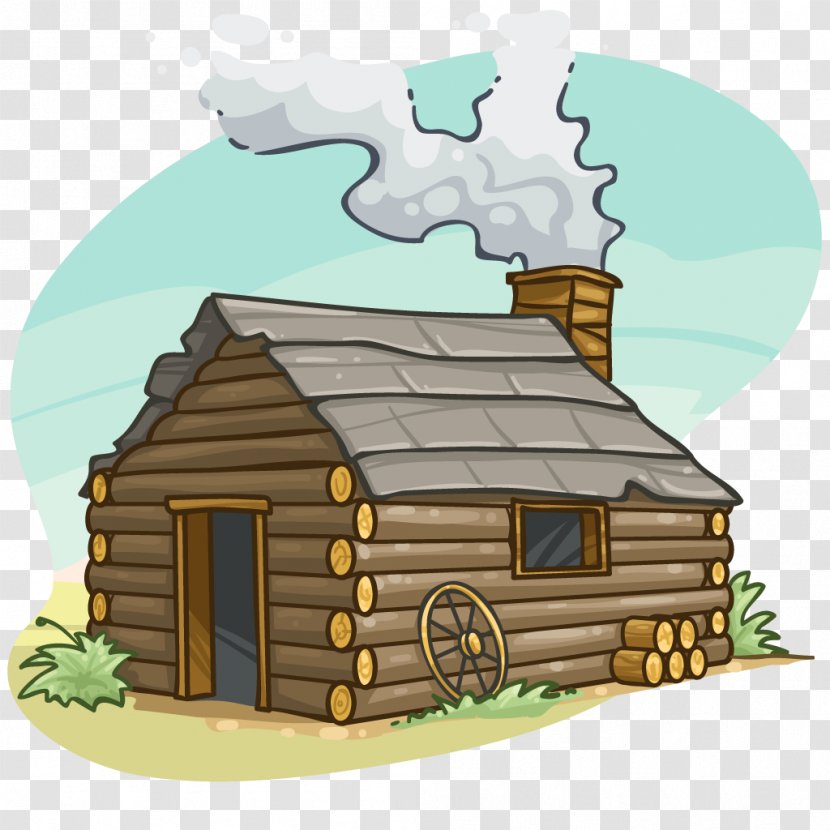 Log Cabin Cottage Cartoon Clip Art - Building Transparent PNG