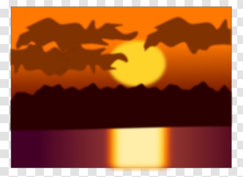 Sunset Clip Art - Public Domain - Sol Transparent PNG