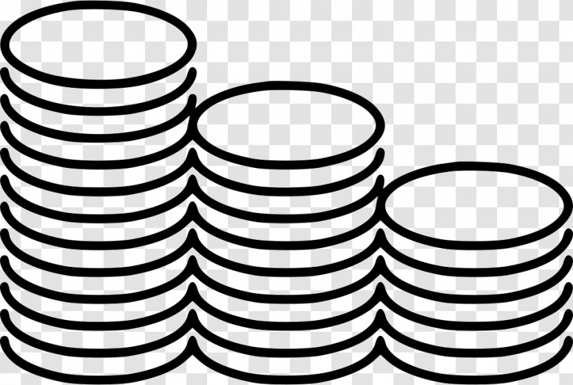 Clip Art - Line - Stack Of Coins Patterns Transparent PNG