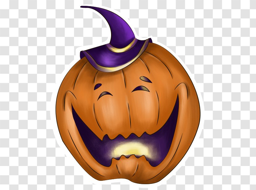Halloween Sticker Jack-o'-lantern Pumpkin Clip Art - Horror Clipart Transparent PNG