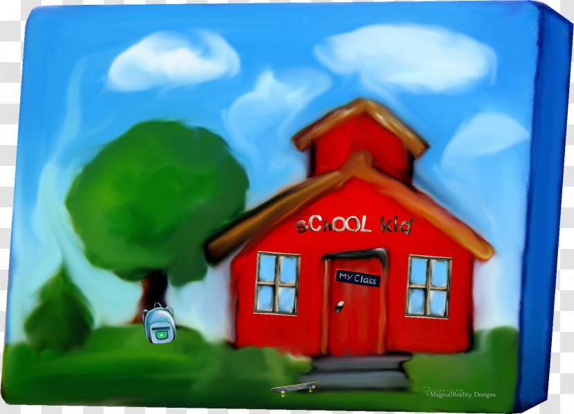 Black Square House Oil Painting - Play - Box Material Transparent PNG