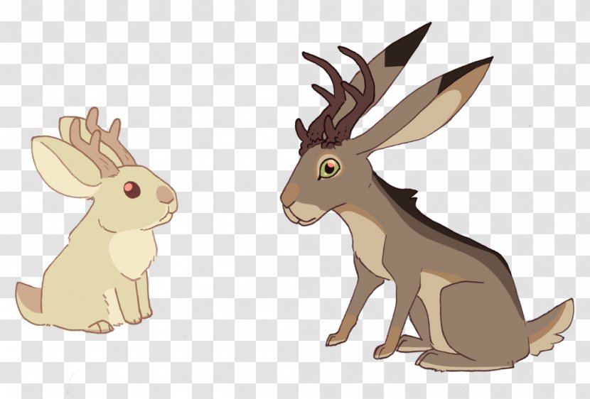 Domestic Rabbit Hare Deer Cartoon - Tail Transparent PNG