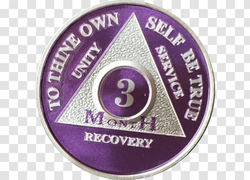 Alcoholics Anonymous Plating Sobriety Silver Red Transparent PNG
