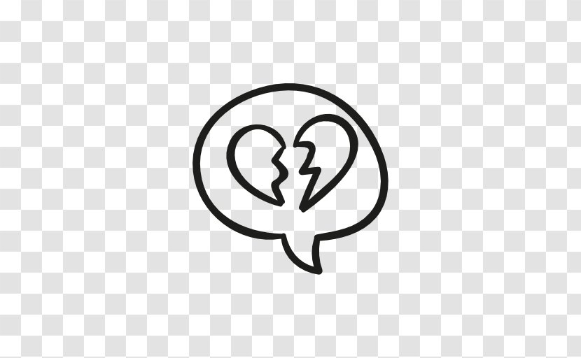 Broken Heart Clip Art - Silhouette Transparent PNG