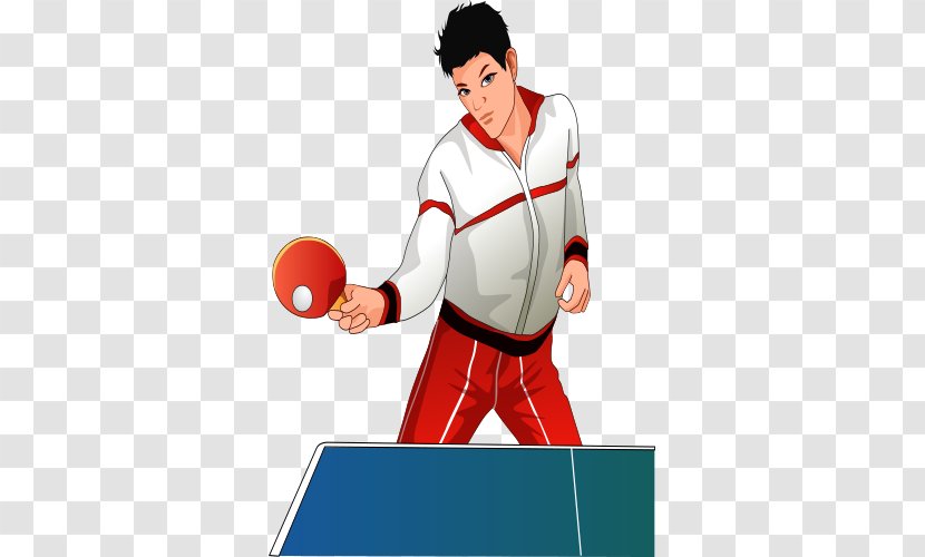 Table Tennis Cartoon Sport Illustration - Muscle - Prince Transparent PNG