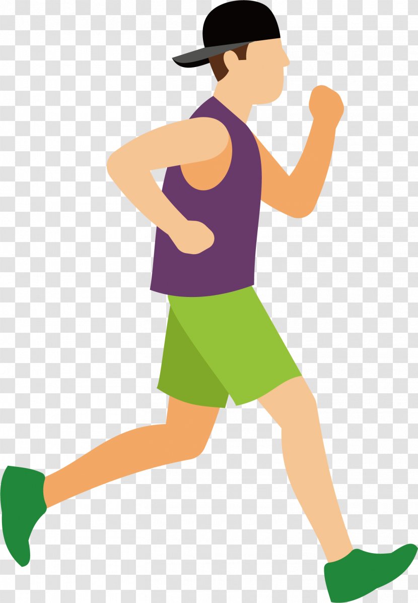 Clip Art - Frame - Vector Purple Running Man Transparent PNG