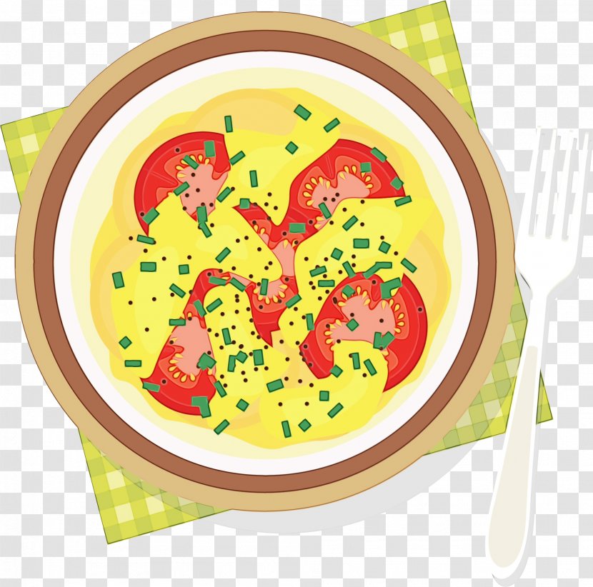 Watercolor Background - Dish - Ingredient Dishware Transparent PNG