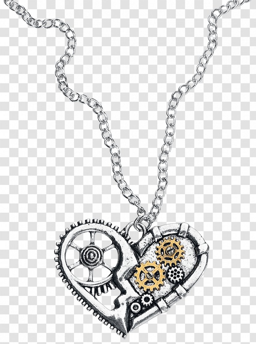Necklace Jewellery Steampunk Gothic Fashion Goth Subculture - Heart Transparent PNG