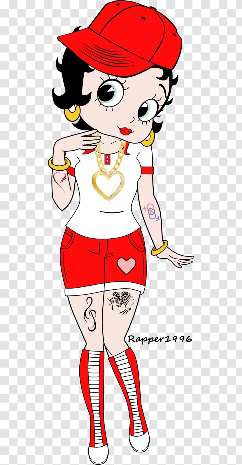 Betty Boop Drawing Gangsta Rap - Cartoon - Heart Transparent PNG