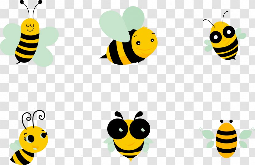 Bee Apis Florea Clip Art - Emoticon - Cute Little Transparent PNG