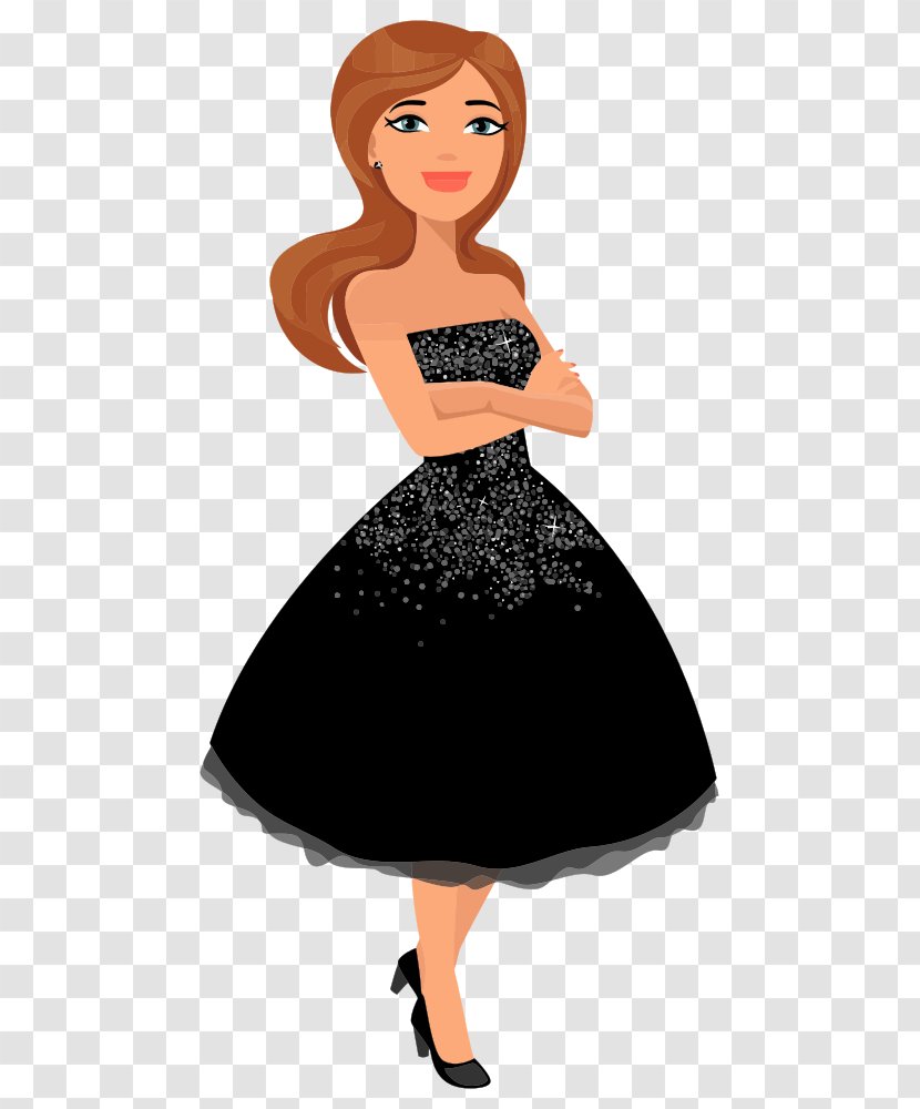 Little Black Dress Clothing Cocktail Woman - Heart Transparent PNG