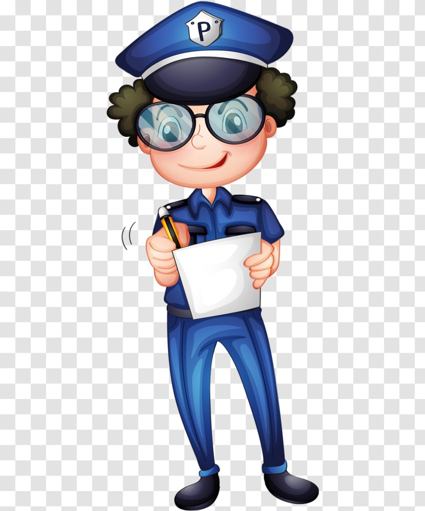 Police Cartoon - Officer - Reading Transparent PNG