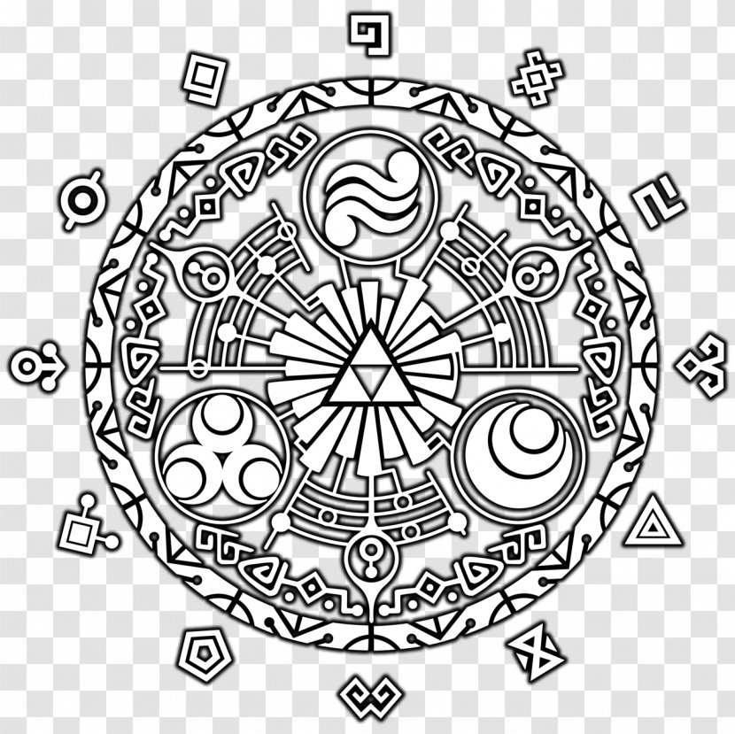 The Legend Of Zelda: Twilight Princess Wind Waker Ocarina Time Skyward Sword Link - Symbol - Mandala Transparent PNG