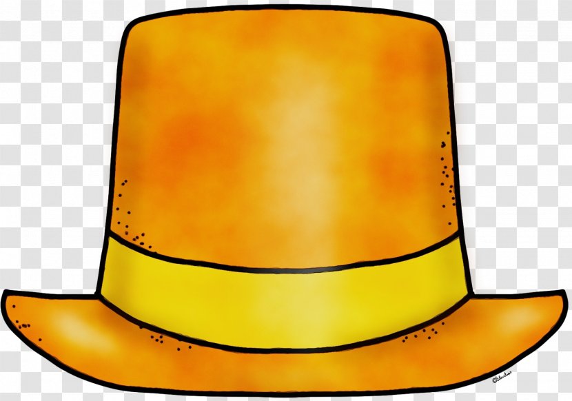 Top Hat Cartoon - Orange - Costume Accessory Headgear Transparent PNG
