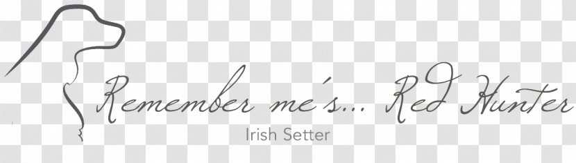 Handwriting Calligraphy Logo Document - Art - Irish Setter Transparent PNG