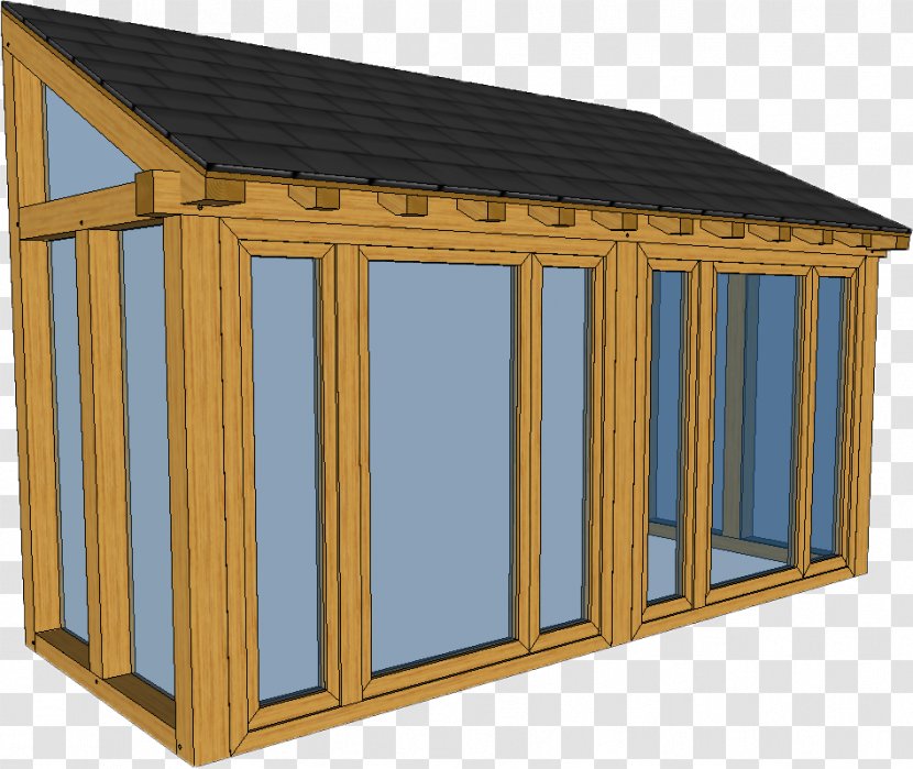 Shed Porch Lean-to Roof Oak - Facade Transparent PNG