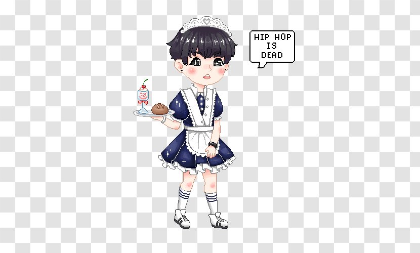 BTS Drawing Fan Art - Silhouette - Maid Transparent PNG