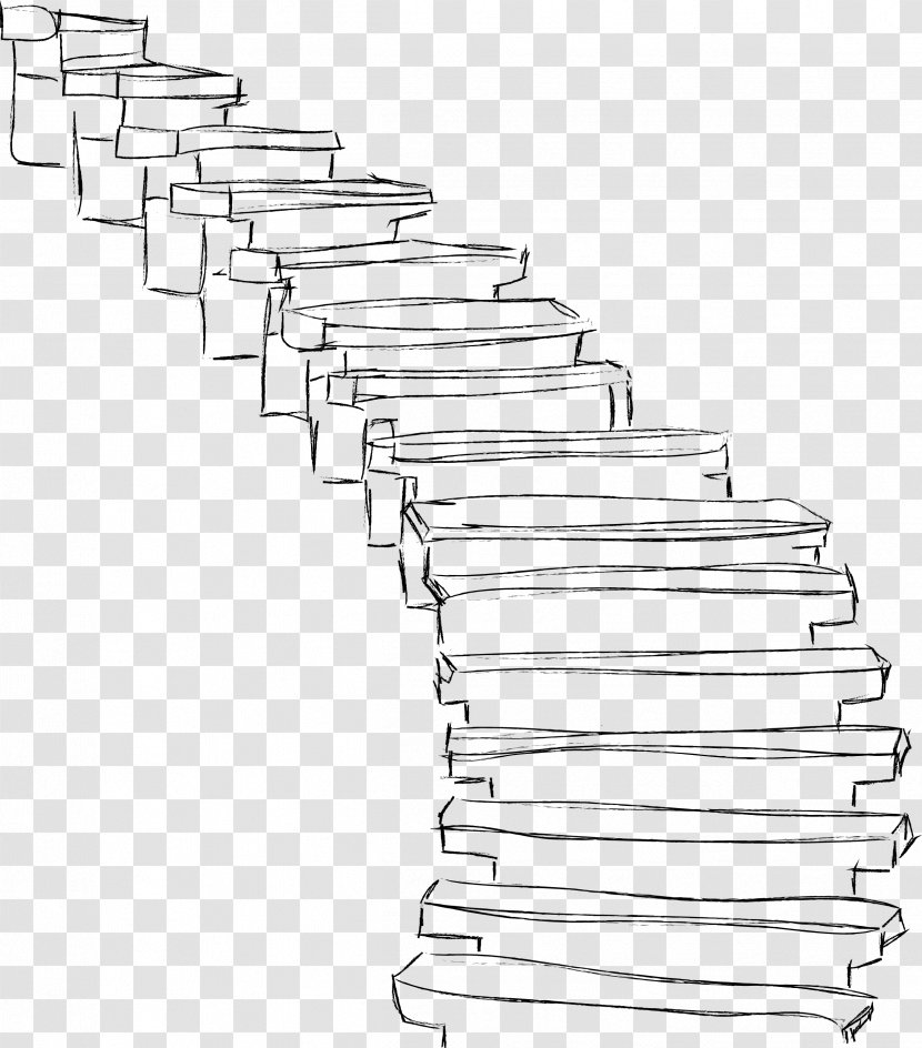 Stairs Drawing Art Storey - Designer Transparent PNG