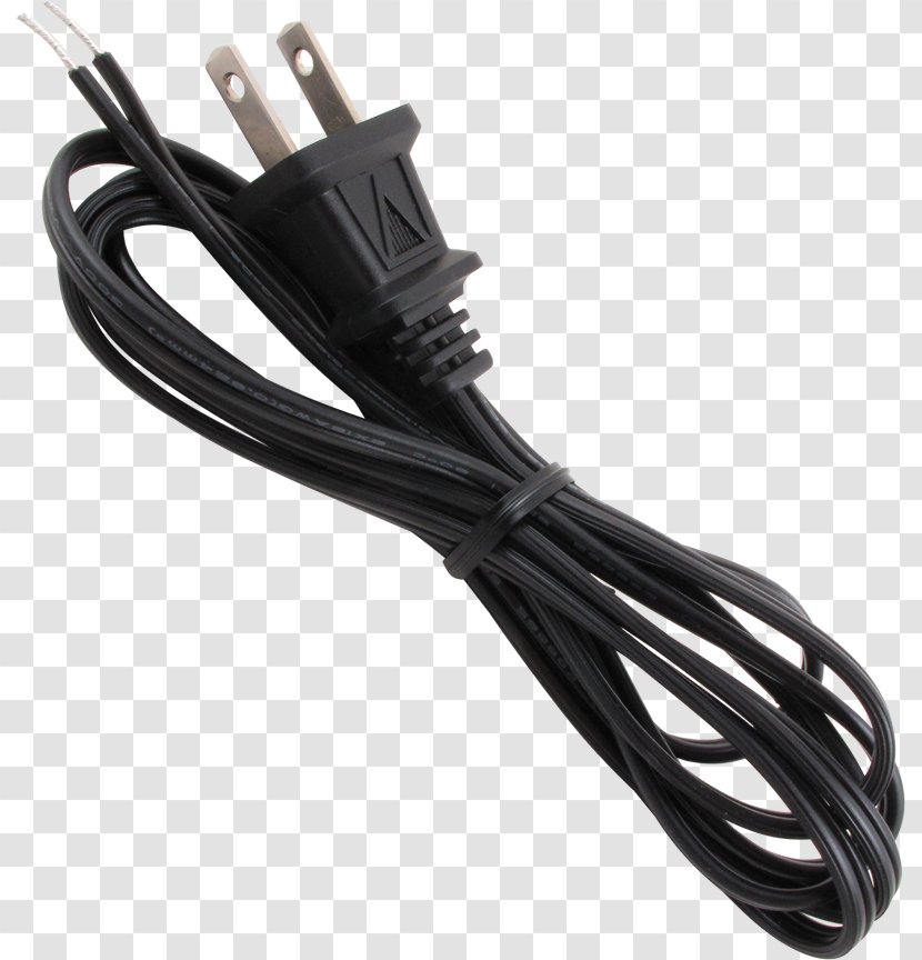 Wire Power Cord AC Adapter Amplifier Electrical Conductor - Data Transfer Cable - Cordão Transparent PNG