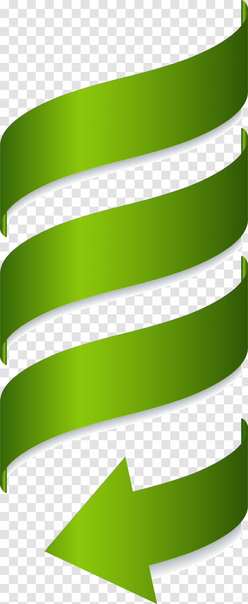 Euclidean Vector - Helix - Painted Green Spiral Arrow Transparent PNG