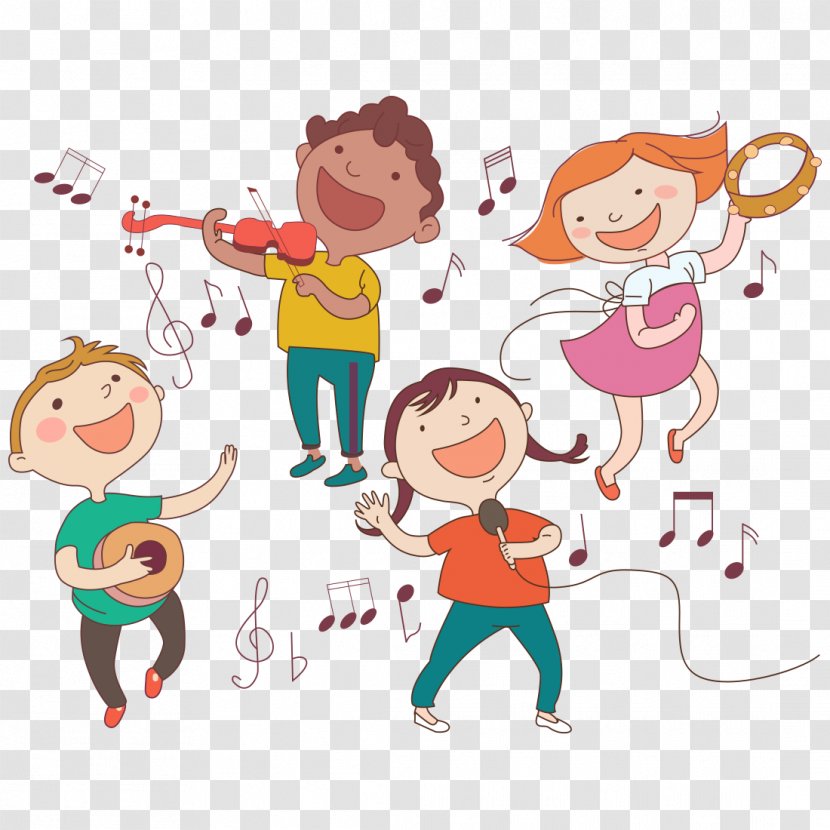 Child Musical Instrument Illustration - Silhouette - A Who Plays Instruments Transparent PNG