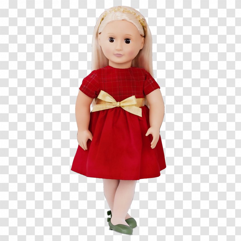 Doll Toy Clothing Red Figurine - Action Figure Toddler Transparent PNG