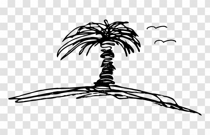 Black And White Photography Clip Art - Plant - Island Transparent PNG