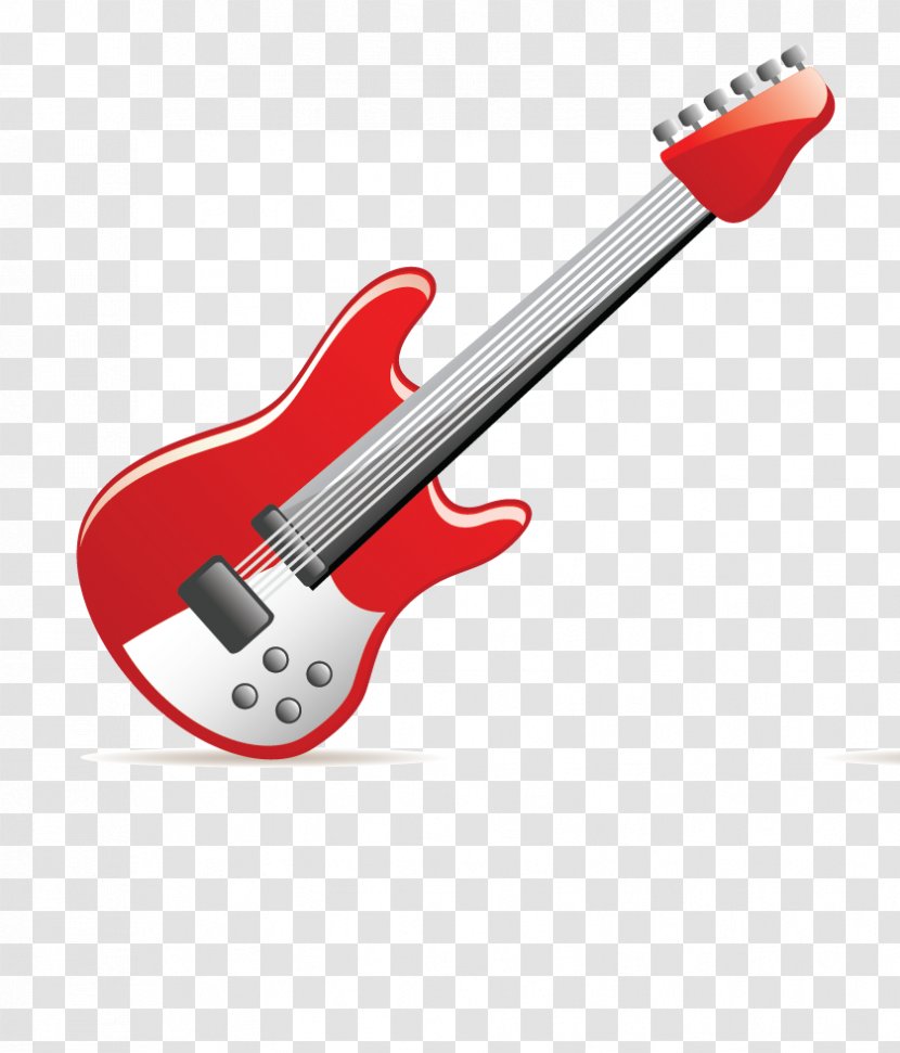 Ukulele Guitar Musical Instrument - Watercolor - Red Transparent PNG