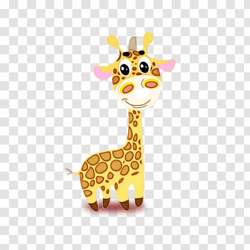 Watercolor Animal - Yellow - Sticker Stuffed Toy Transparent PNG