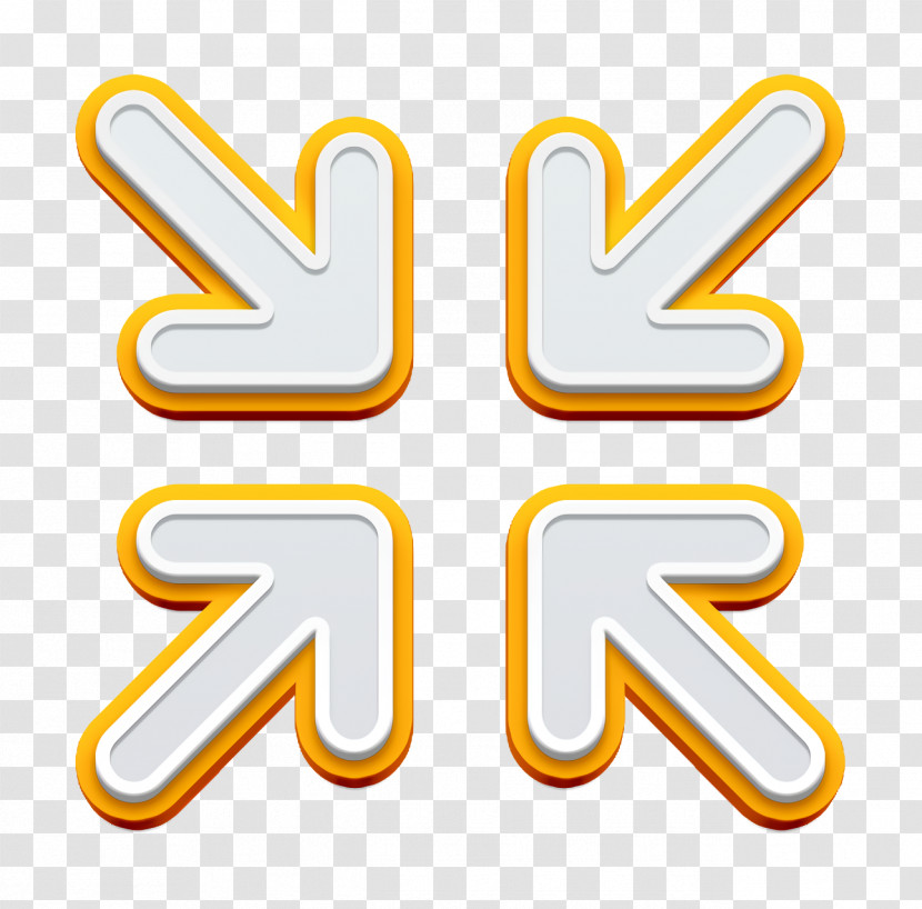 Minimize Arrows Icon Shrink Icon Controls Icon Transparent PNG