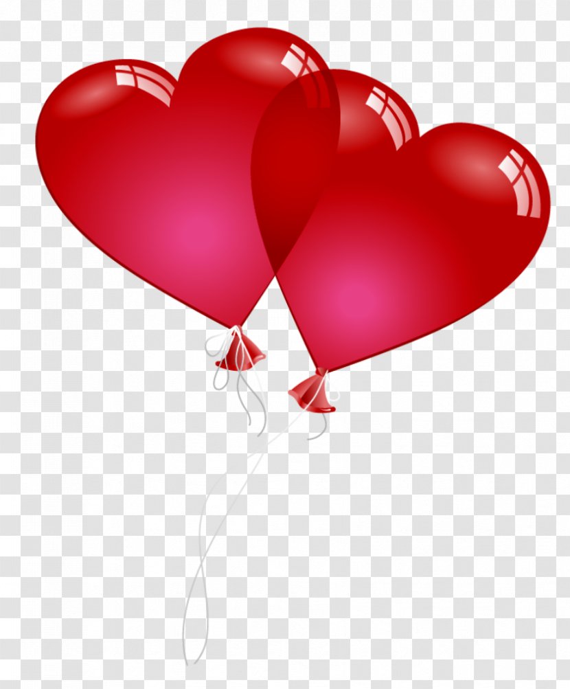 Valentine's Day Balloon Heart Clip Art - Frame - Red Valentine Baloons PNG Clipart Picture Transparent PNG