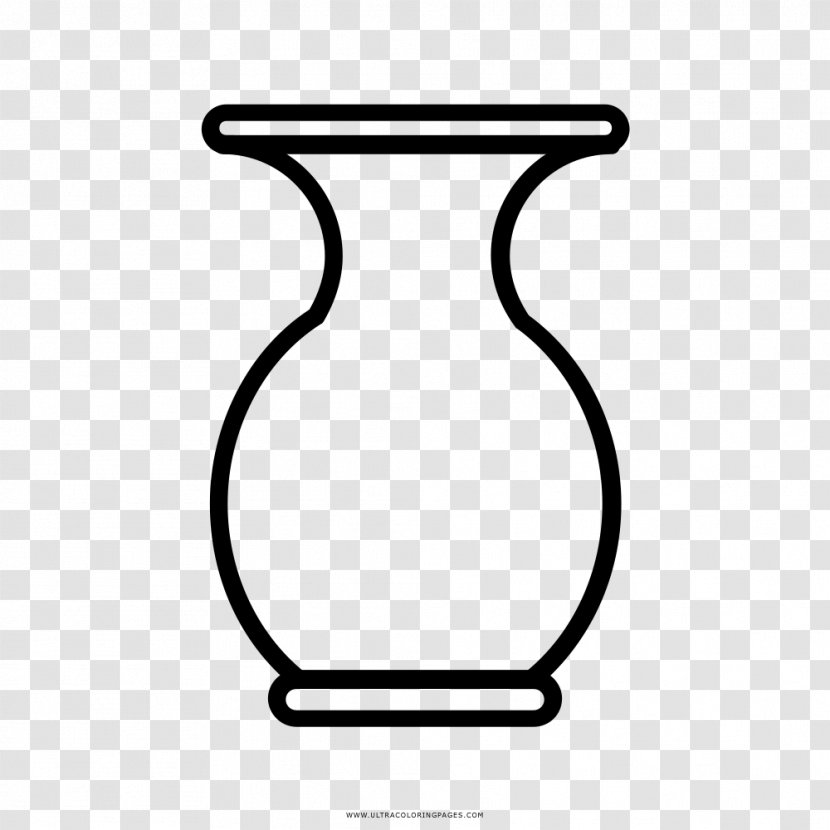 Coloring Book Drawing Vase Black And White - Photography Transparent PNG
