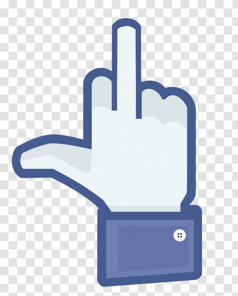 Facebook The Finger Middle Like Button - Emoticon Transparent PNG