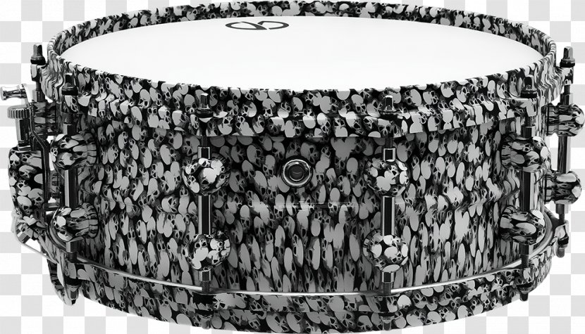 Tom-Toms Snare Drums Pattern - Skin Head Percussion Instrument - Color Skull Transparent PNG