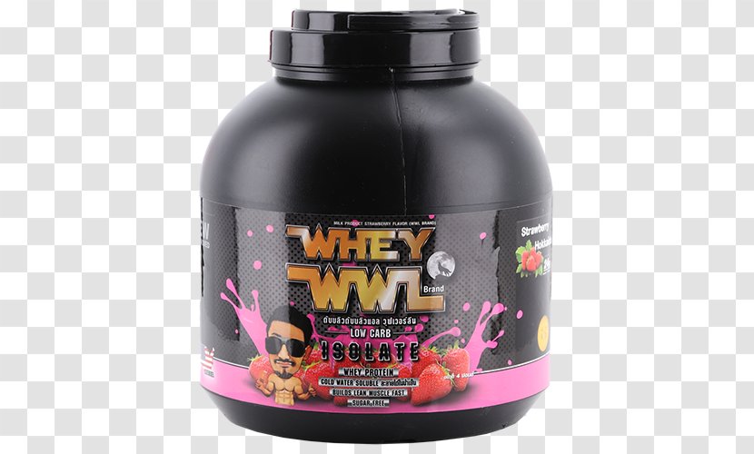 Dietary Supplement Whey Protein Isolate - Strawberry Transparent PNG