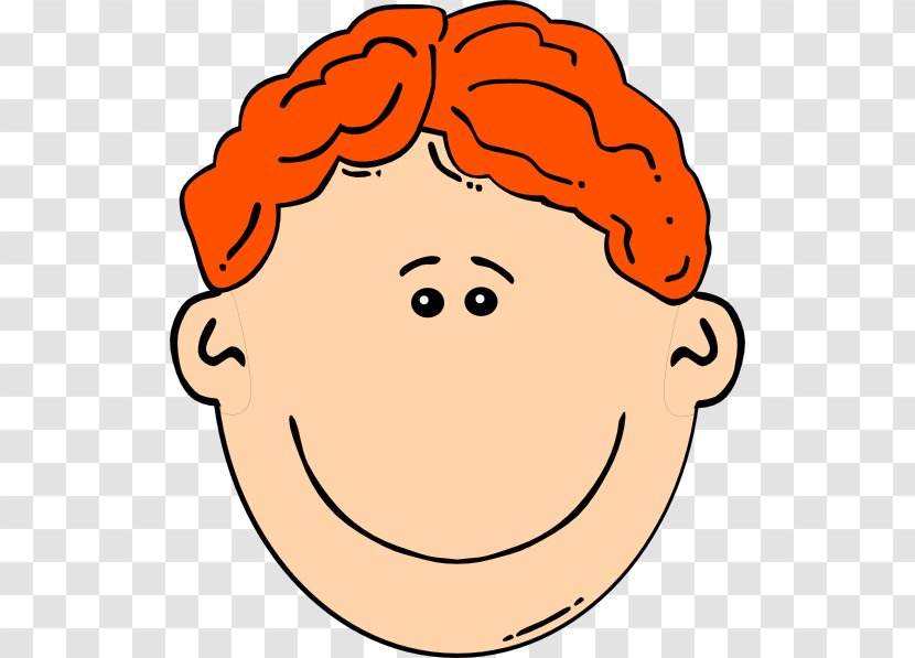Sadness Smiley Face Boy Clip Art - Happiness - Redhead Cartoon Cliparts Transparent PNG