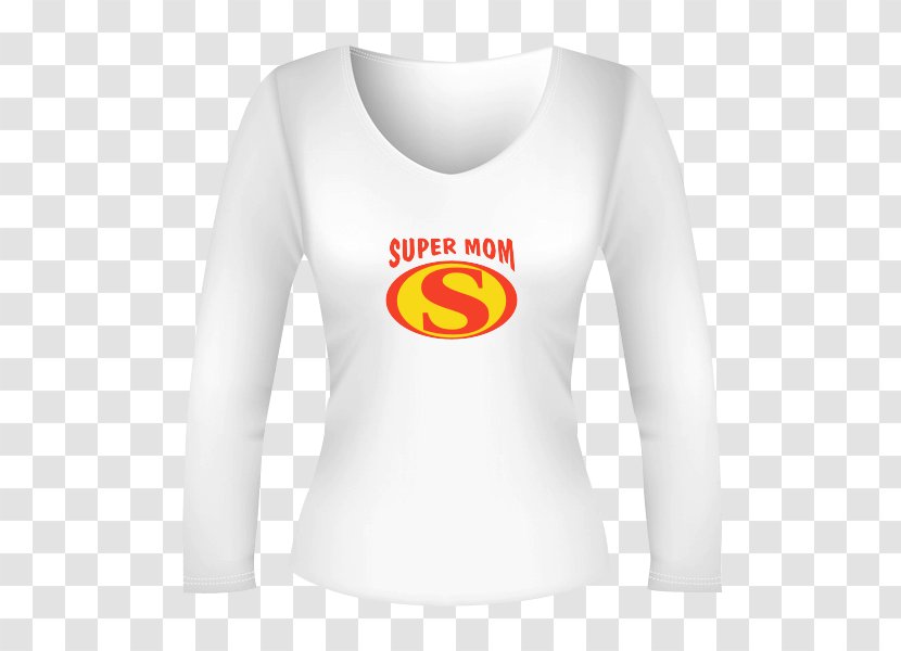 Long-sleeved T-shirt Clothing Shoulder - Sweatshirt - Super Mom Transparent PNG