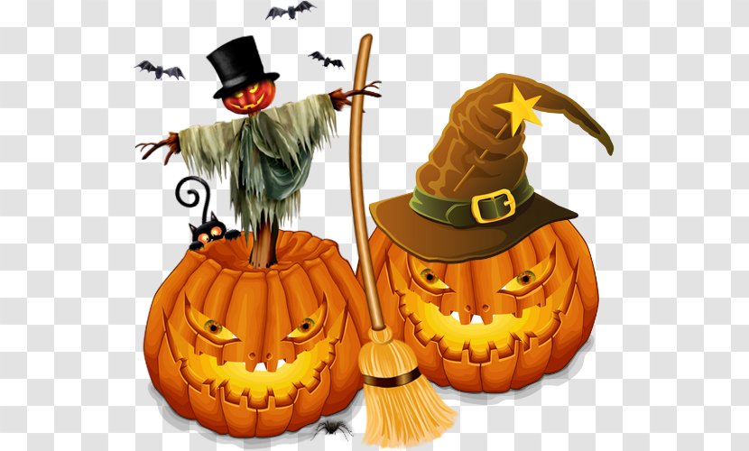 Halloween Scarecrow Pumpkin Jack-o'-lantern Clip Art - Jacko Lantern Transparent PNG
